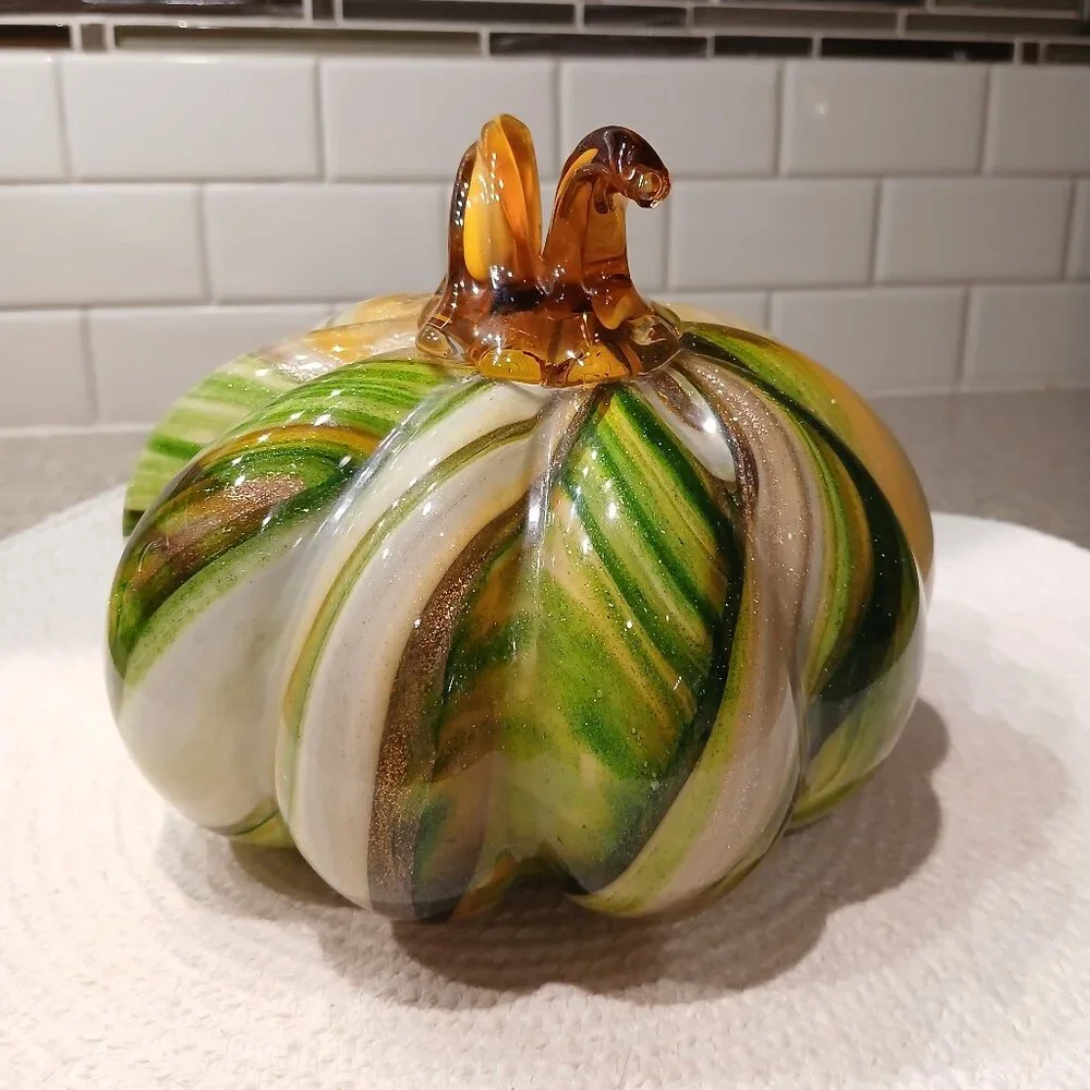 Pier 1 Imports Solid Glass Pumpkin